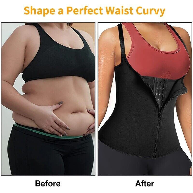 Women Shapewear Waist Trainer Slimming Vest Belly Control Body Shaper Sports Top