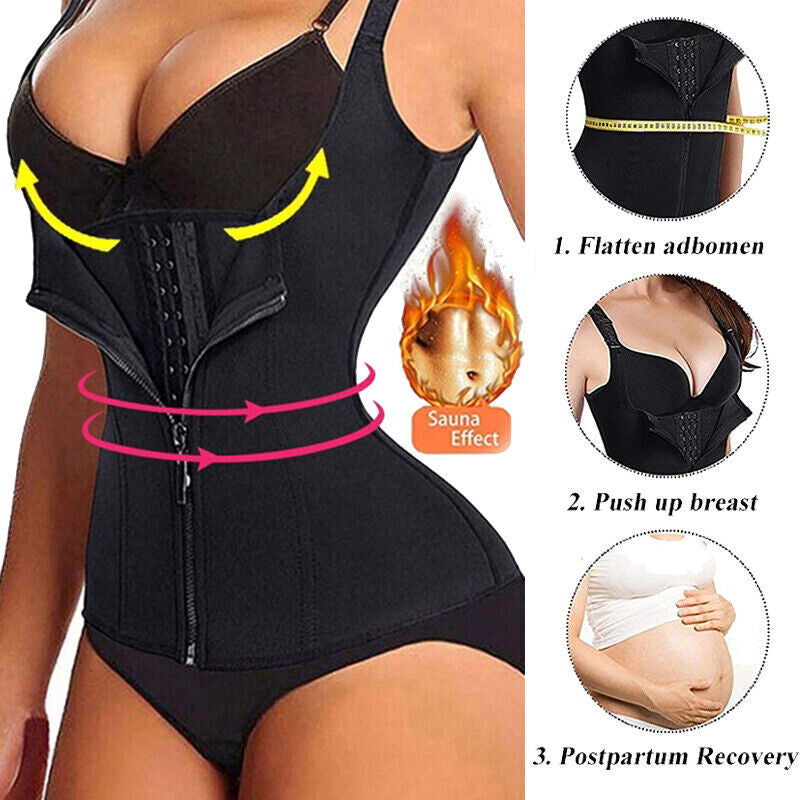 Women Shapewear Waist Trainer Slimming Vest Belly Control Body Shaper Sports Top